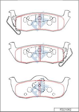 FBK FD21062 - Тормозные колодки, дисковые, комплект autospares.lv