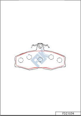 FBK FD21034 - Тормозные колодки, дисковые, комплект autospares.lv