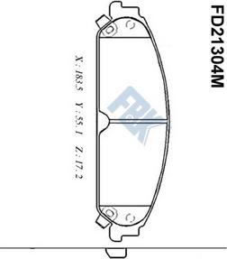 FBK FD21304M - Тормозные колодки, дисковые, комплект autospares.lv