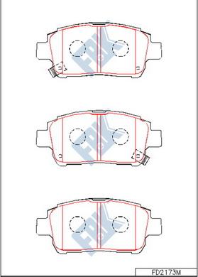 FBK FD2173M - Тормозные колодки, дисковые, комплект autospares.lv