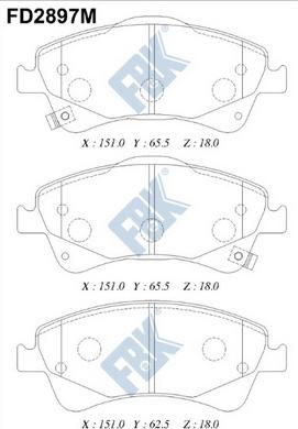 FBK FD2897MAS - Тормозные колодки, дисковые, комплект autospares.lv