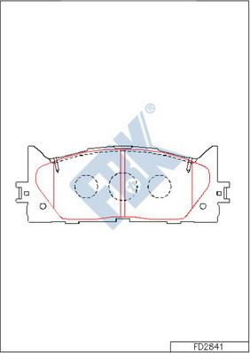 FBK FD2841 - Тормозные колодки, дисковые, комплект autospares.lv