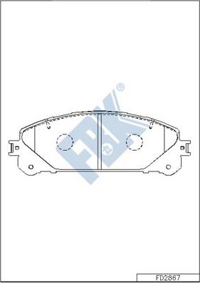 FBK FD2867 - Тормозные колодки, дисковые, комплект autospares.lv