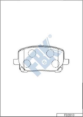 FBK FD2810 - Тормозные колодки, дисковые, комплект autospares.lv