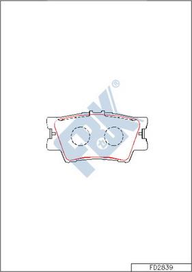 FBK FD2839 - Тормозные колодки, дисковые, комплект autospares.lv