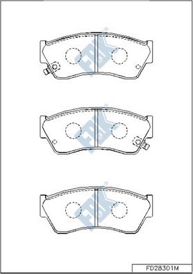 FBK FD28301M - Тормозные колодки, дисковые, комплект autospares.lv