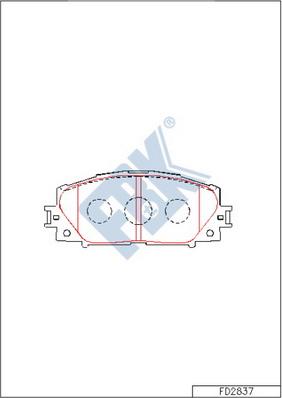 FBK FD2837 - Тормозные колодки, дисковые, комплект autospares.lv