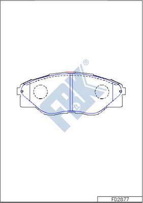 FBK FD2877 - Тормозные колодки, дисковые, комплект autospares.lv