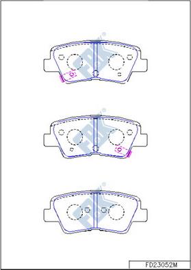 FBK FD23052M - Тормозные колодки, дисковые, комплект autospares.lv