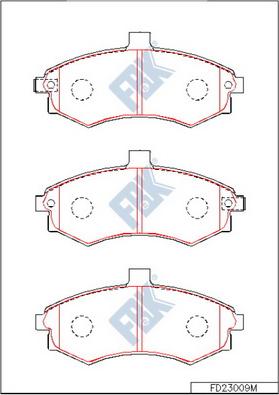 FBK FD23009M - Тормозные колодки, дисковые, комплект autospares.lv