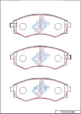 FBK FD23003M - Тормозные колодки, дисковые, комплект autospares.lv