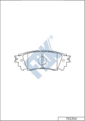 FBK FD2300 - Тормозные колодки, дисковые, комплект autospares.lv