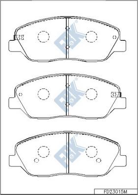 FBK FD23015M - Тормозные колодки, дисковые, комплект autospares.lv