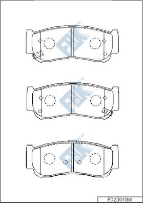 FBK FD23018M - Тормозные колодки, дисковые, комплект autospares.lv