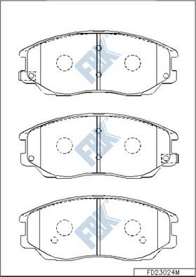 FBK FD23024M - Тормозные колодки, дисковые, комплект autospares.lv