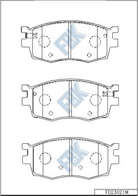 FBK FD23021M - Тормозные колодки, дисковые, комплект autospares.lv