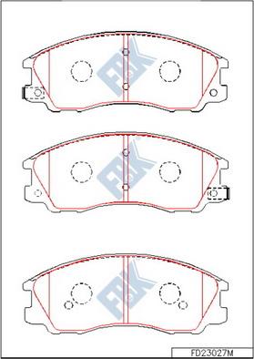 FBK FD23027M - Тормозные колодки, дисковые, комплект autospares.lv