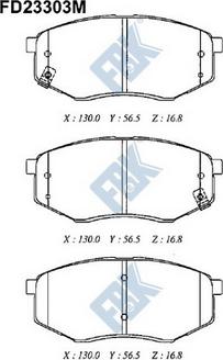 FBK FD23303M - Тормозные колодки, дисковые, комплект autospares.lv