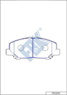 FBK FD2265 - Тормозные колодки, дисковые, комплект autospares.lv