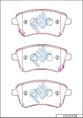 FBK FD22047M - Тормозные колодки, дисковые, комплект autospares.lv