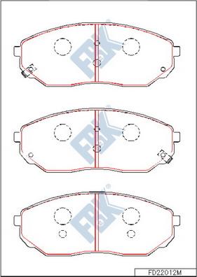 FBK FD22012M - Тормозные колодки, дисковые, комплект autospares.lv