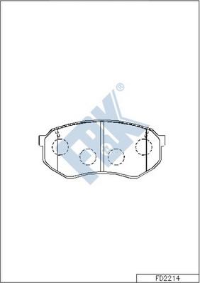 FBK FD2214 - Тормозные колодки, дисковые, комплект autospares.lv