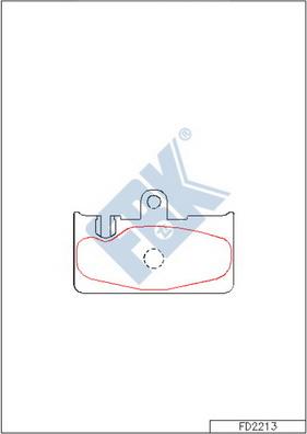 FBK FD2213 - Тормозные колодки, дисковые, комплект autospares.lv