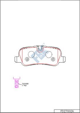 FBK FD27002A - Тормозные колодки, дисковые, комплект autospares.lv