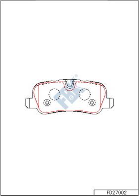 FBK FD27002 - Тормозные колодки, дисковые, комплект autospares.lv