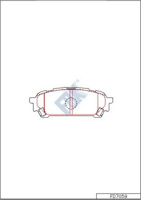 FBK FD7059 - Тормозные колодки, дисковые, комплект autospares.lv