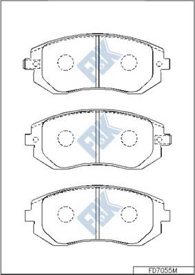 FBK FD7055M - Тормозные колодки, дисковые, комплект autospares.lv