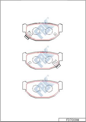 FBK FD7009M - Тормозные колодки, дисковые, комплект autospares.lv