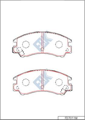 FBK FD7011M - Тормозные колодки, дисковые, комплект autospares.lv