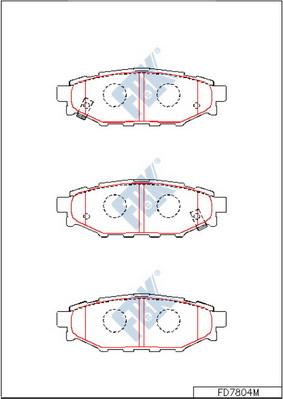 FBK FD7804M - Тормозные колодки, дисковые, комплект autospares.lv