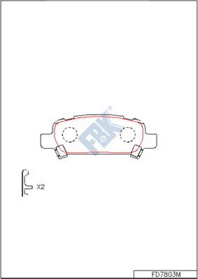 FBK FD7803M - Тормозные колодки, дисковые, комплект autospares.lv