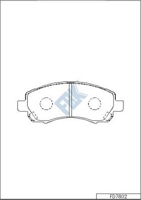 FBK FD7802 - Тормозные колодки, дисковые, комплект autospares.lv