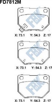 FBK FD7812M - Тормозные колодки, дисковые, комплект autospares.lv