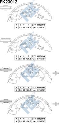 FBK FK23012 - Комплект тормозных колодок, барабанные autospares.lv