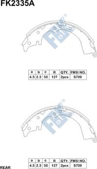 FBK FK2335A - Комплект тормозных колодок, барабанные autospares.lv