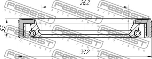 Febest 95FAY-28380606X - Ремкомплект, осевой шарнир рулевой тяги autospares.lv