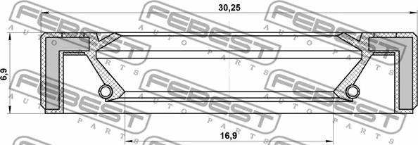 Febest 95GAY-18300707R - Прокладка, масляный насос autospares.lv