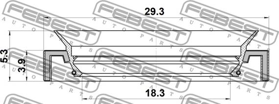 Febest 95LAY-19290405X - Ремкомплект, осевой шарнир рулевой тяги autospares.lv