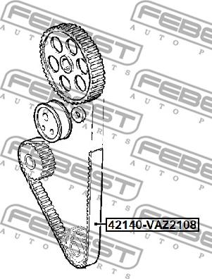 Febest 42140-VAZ2108 - Зубчатый ремень ГРМ autospares.lv