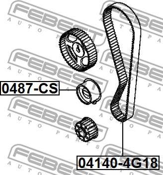 Febest 04140-4G18 - Зубчатый ремень ГРМ autospares.lv