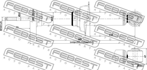 Febest 04110-004R - Амортизатор autospares.lv