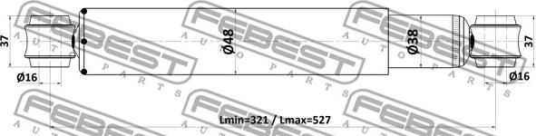 Febest 04110-010R - Амортизатор autospares.lv