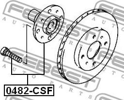 Febest 0482-CSF - Ступица колеса, поворотный кулак autospares.lv