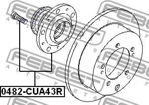 Febest 0482-CUA43R - Ступица колеса, поворотный кулак autospares.lv