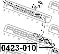 Febest 0423-010 - Тяга / стойка, стабилизатор autospares.lv