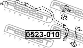 Febest 0523-010 - Тяга / стойка, стабилизатор autospares.lv